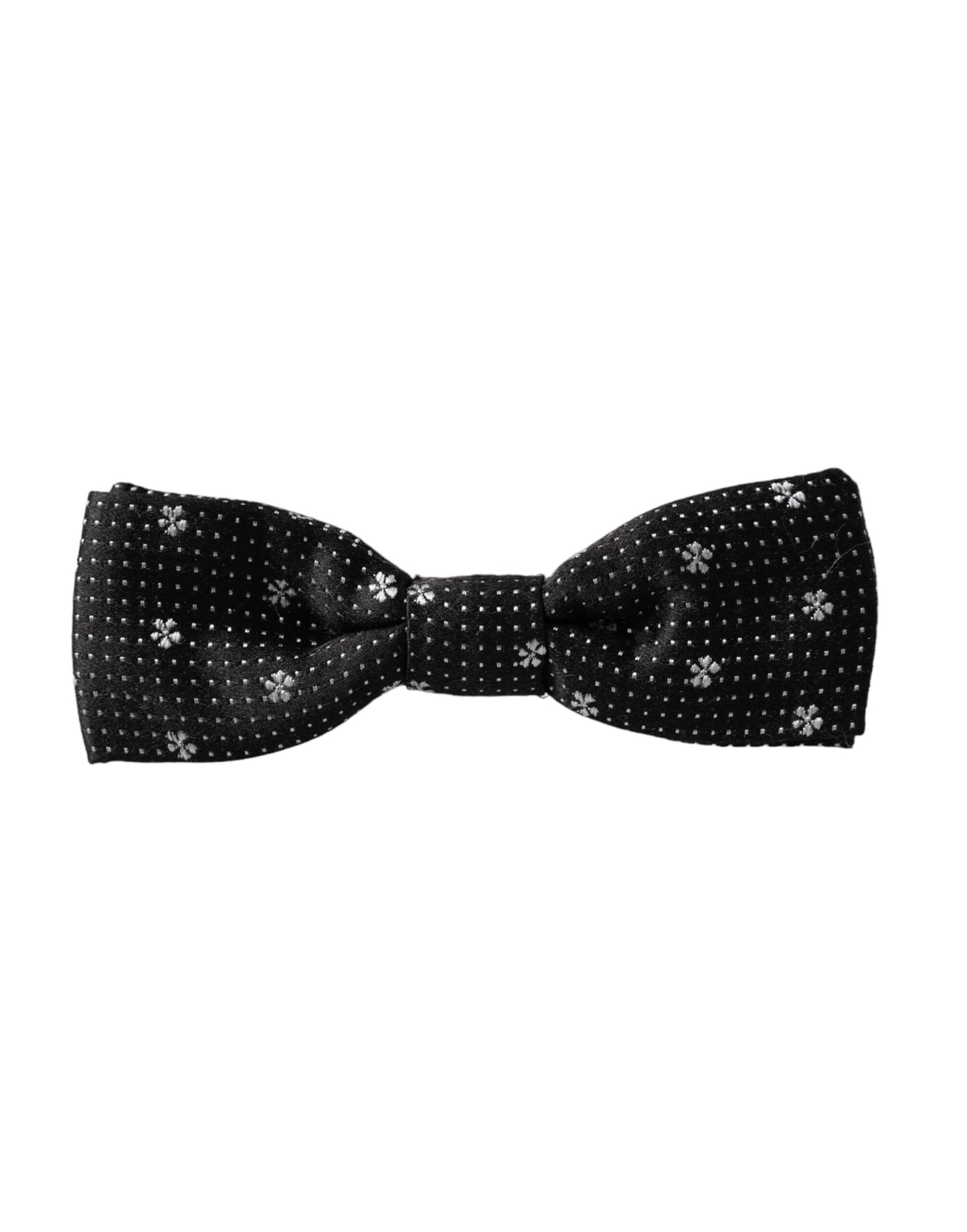 Dolce & Gabbana Papillon Papillon da uomo con collo regolabile floreale in seta nera