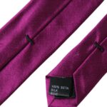 Cravatta regolabile da uomo Dolce & Gabbana in raso di seta viola tinta unita