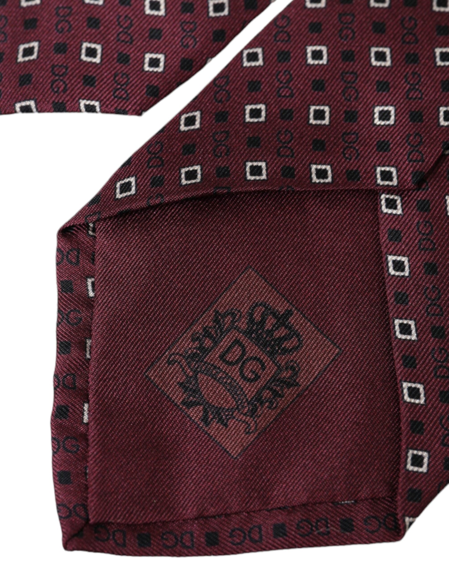 Cravatta regolabile da uomo Dolce & Gabbana in seta color marrone con logo del marchio