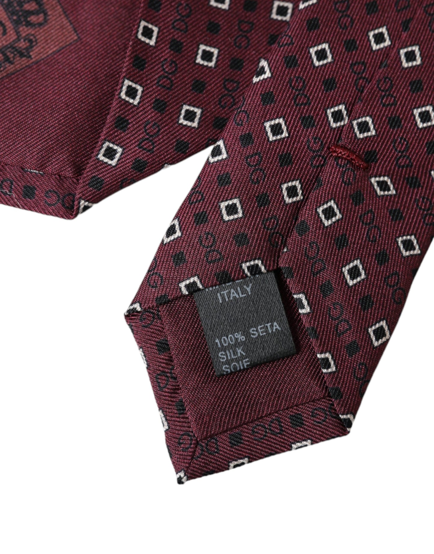 Cravatta regolabile da uomo Dolce & Gabbana in seta color marrone con logo del marchio