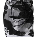 Dolce & Gabbana Multicolor Camouflage DG Logo Beachwear Shorts Costumi da bagno