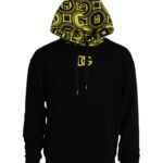 Dolce & Gabbana Felpa con cappuccio in cotone con logo nero
