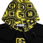 Dolce & Gabbana Felpa con cappuccio in cotone con logo nero
