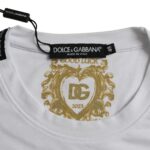 Dolce & Gabbana T-shirt girocollo a maniche corte in cotone bianco