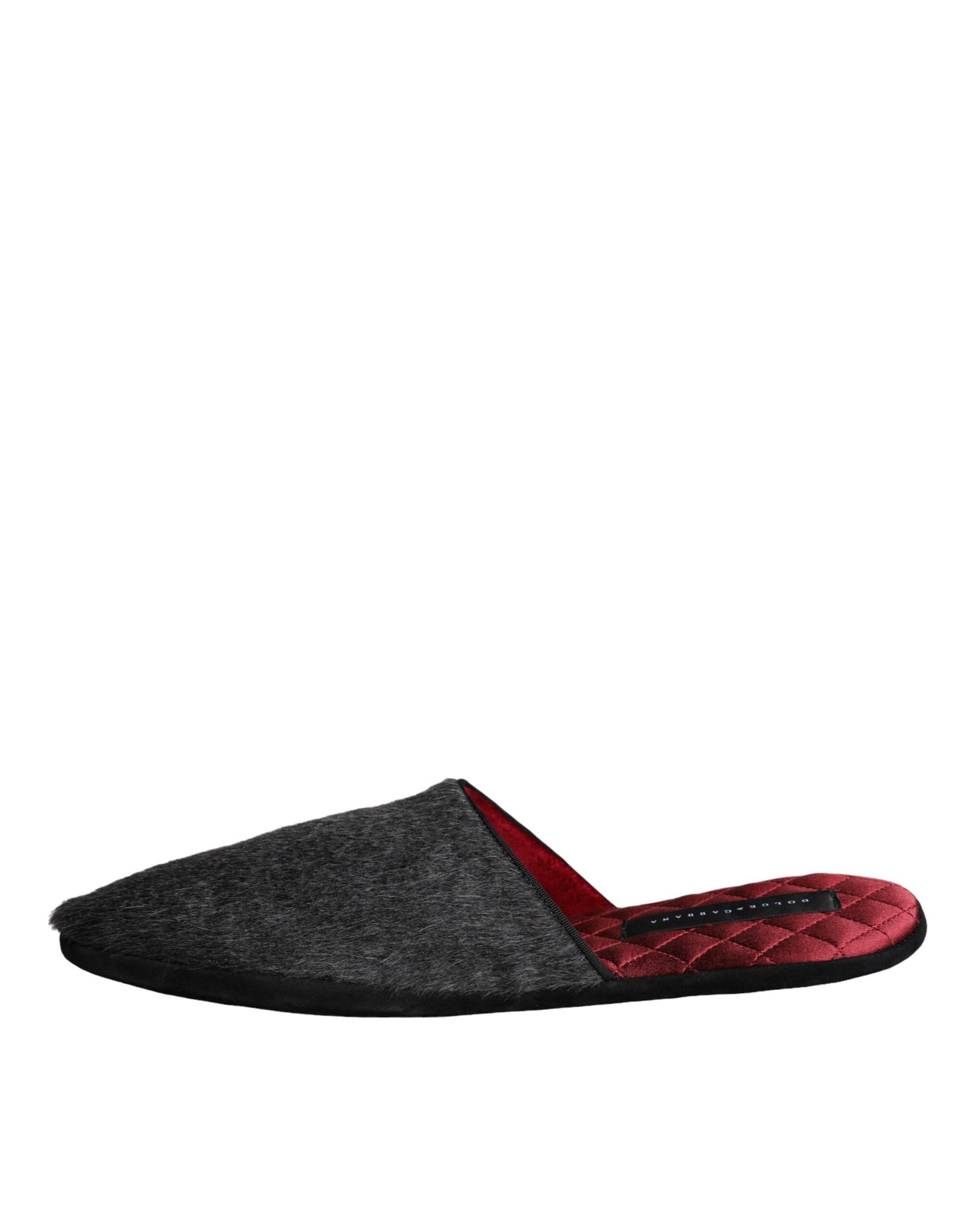 Dolce & Gabbana Pantofole in pelliccia sintetica nere Slip On Shoes