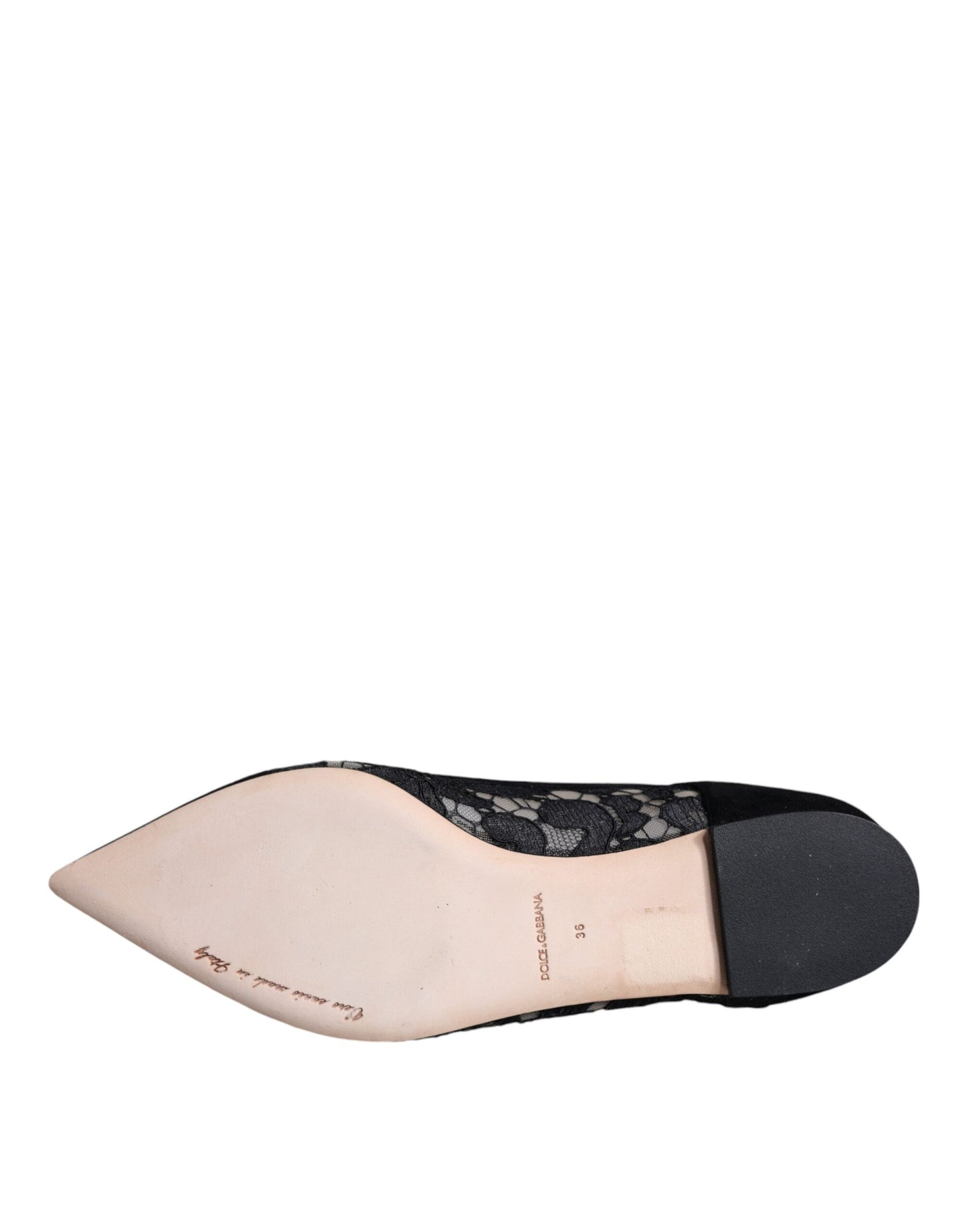 Dolce & Gabbana Scarpe basse Bellucci in pizzo Taormina nero
