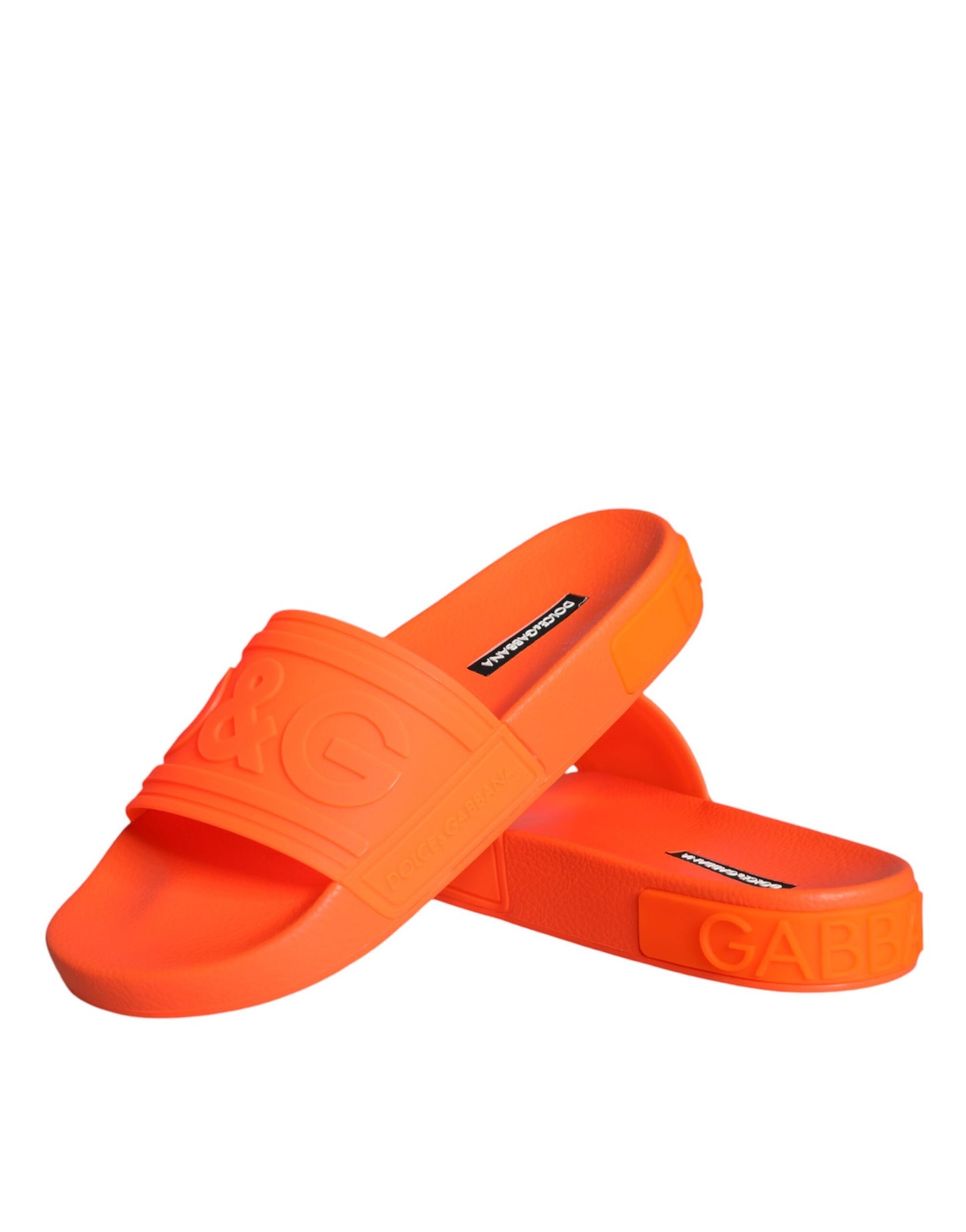 Sandali in gomma arancione Dolce & Gabbana Scarpe da spiaggia