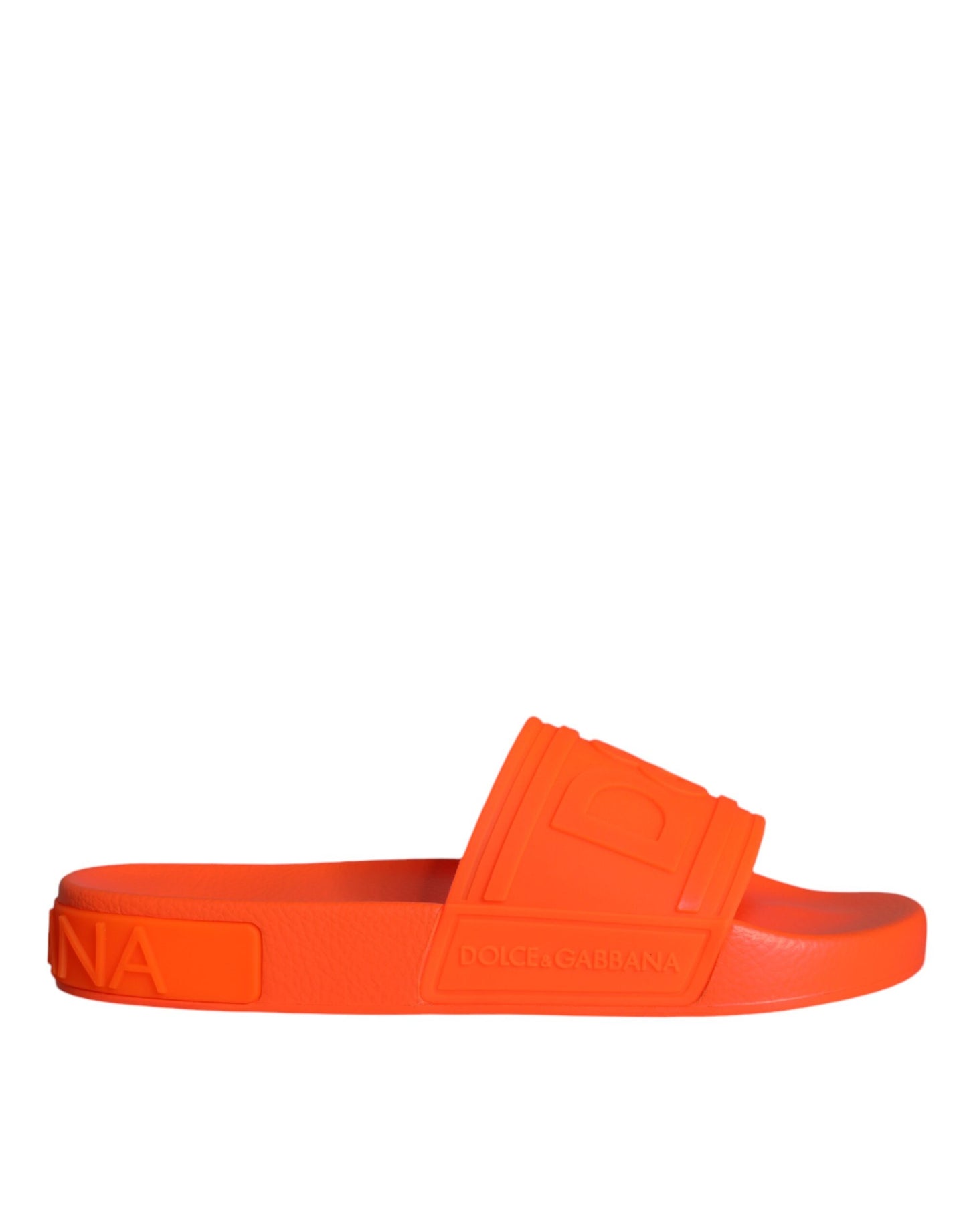 Sandali in gomma arancione Dolce & Gabbana Scarpe da spiaggia