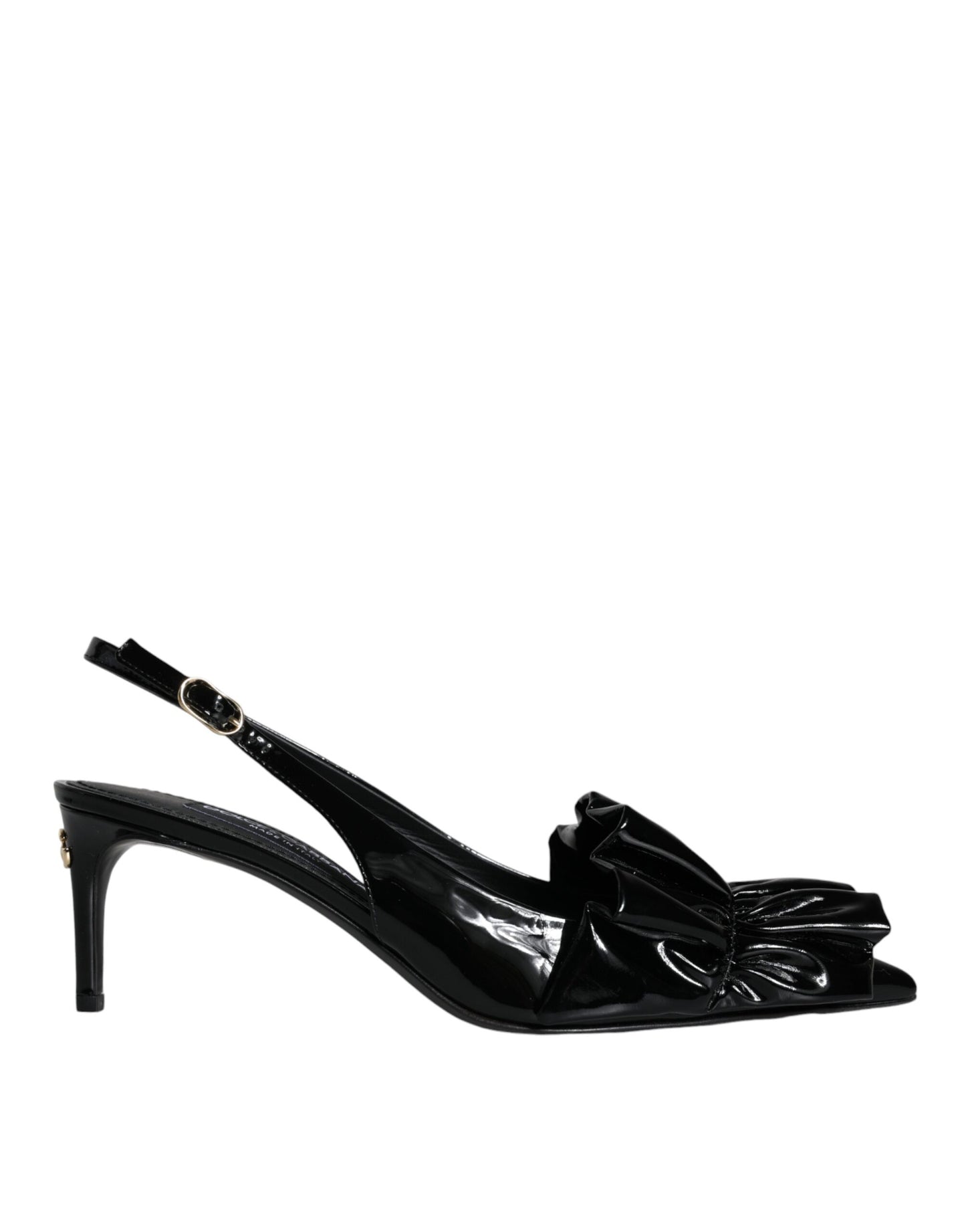 Scarpe con cinturino alla caviglia in vernice nera Dolce & Gabbana