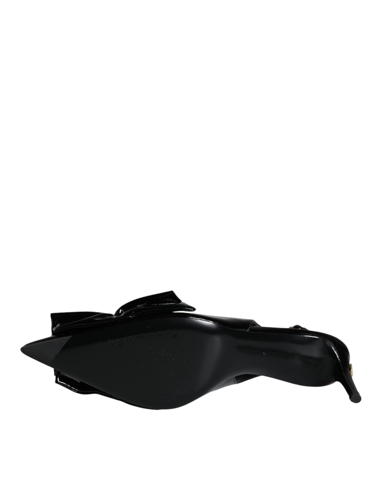 Scarpe con cinturino alla caviglia in vernice nera Dolce & Gabbana
