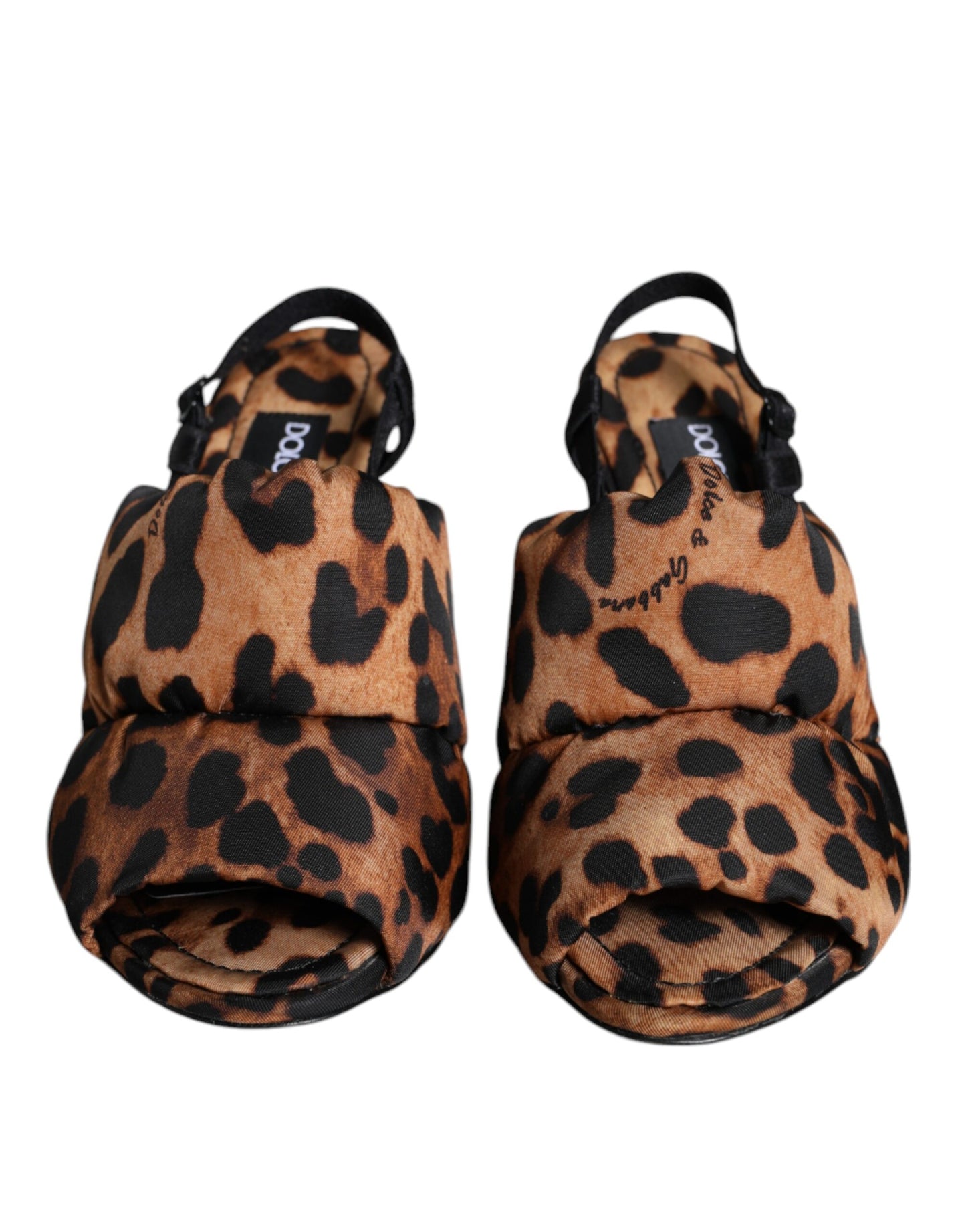 Dolce & Gabbana Sandali Keira Slingback Leopardati Marroni Scarpe