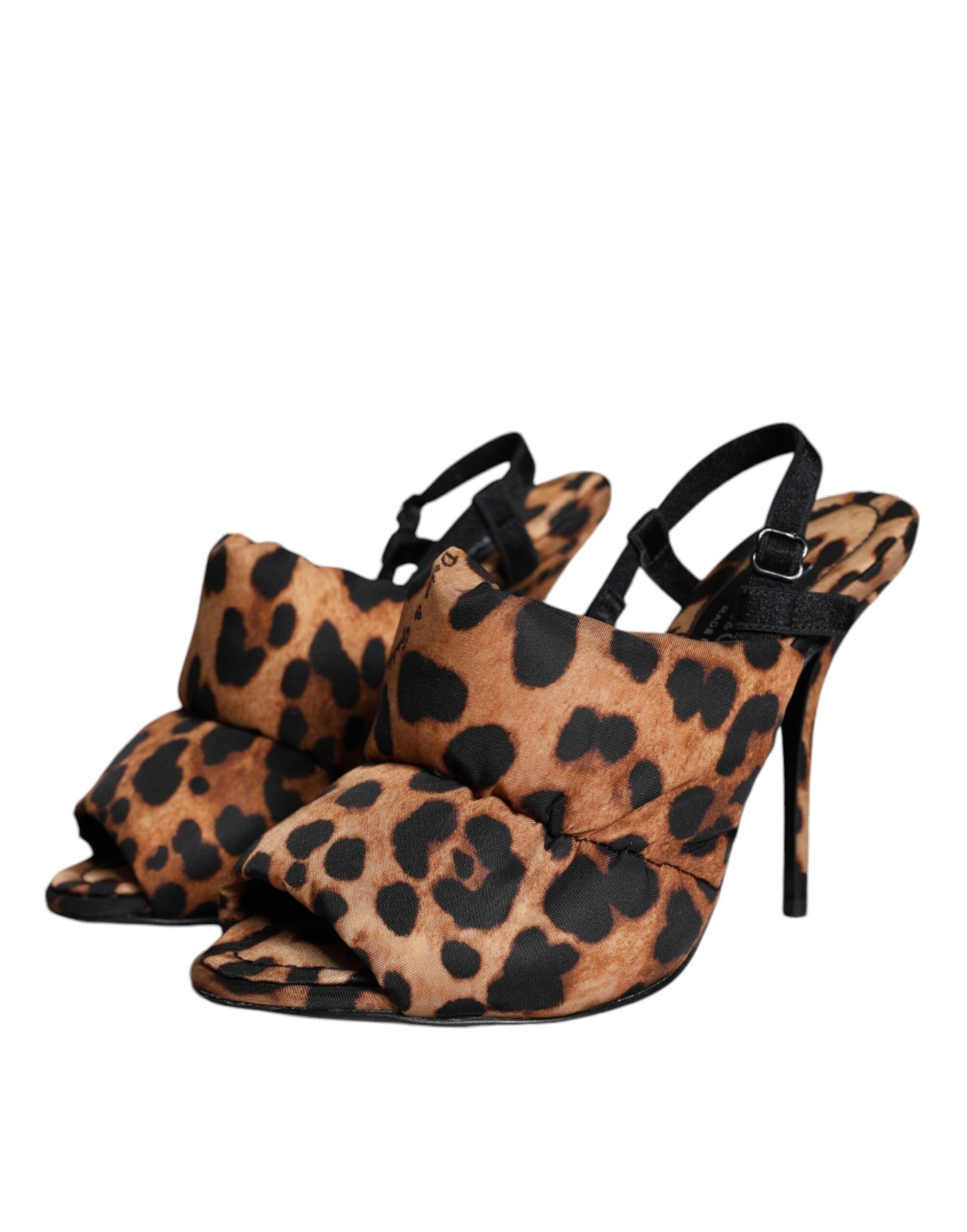 Dolce & Gabbana Sandali Keira Slingback Leopardati Marroni Scarpe