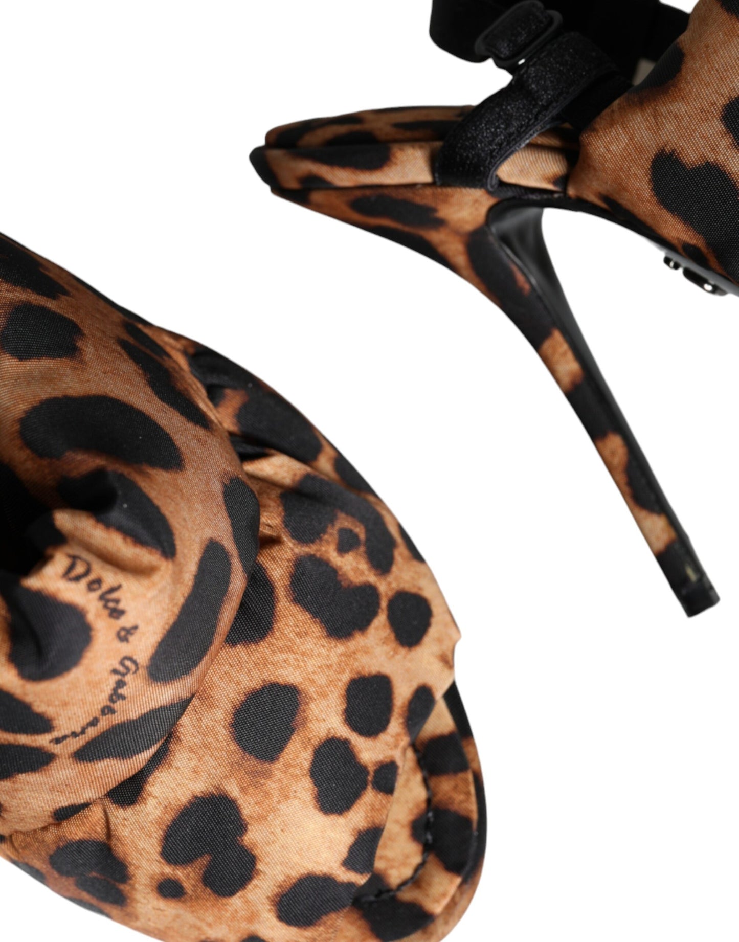 Dolce & Gabbana Sandali Keira Slingback Leopardati Marroni Scarpe