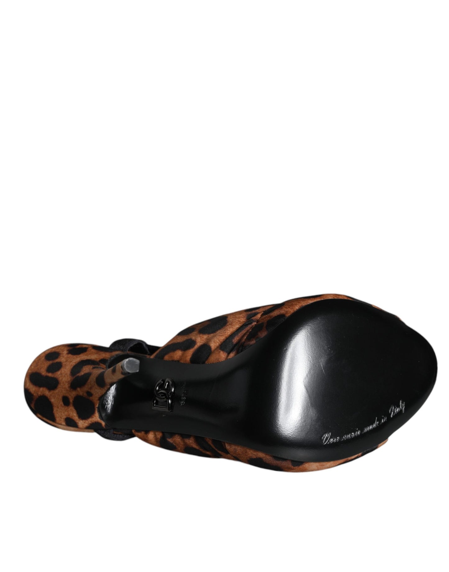 Dolce & Gabbana Sandali Keira Slingback Leopardati Marroni Scarpe