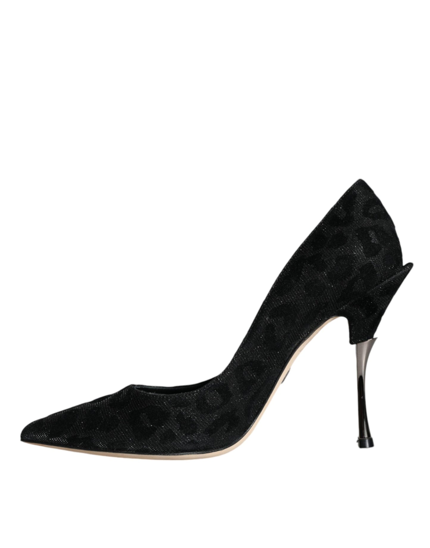 Scarpe col tacco alto Dolce & Gabbana in lurex leopardato nero