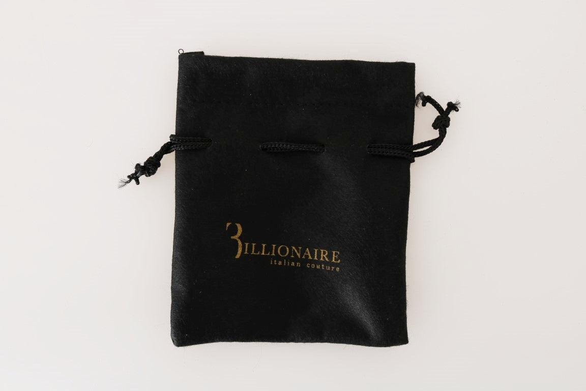 Portafoglio da uomo in raffinata pelle nera Billionaire Italian Couture