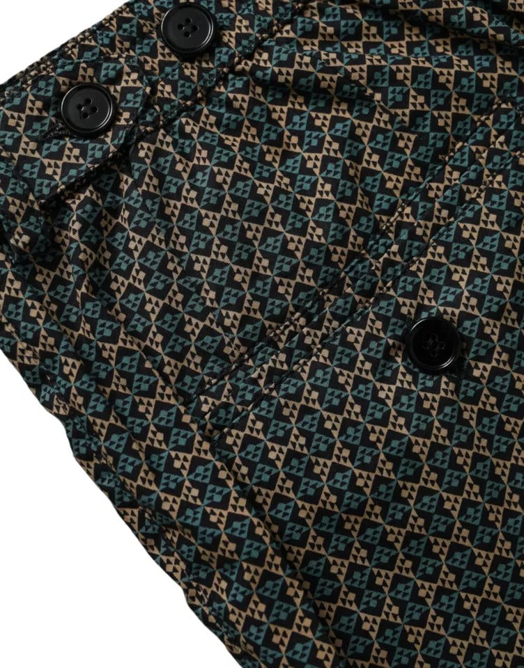 Dolce & Gabbana Pantaloncini da bagno con motivo marrone da spiaggia Costumi da bagno