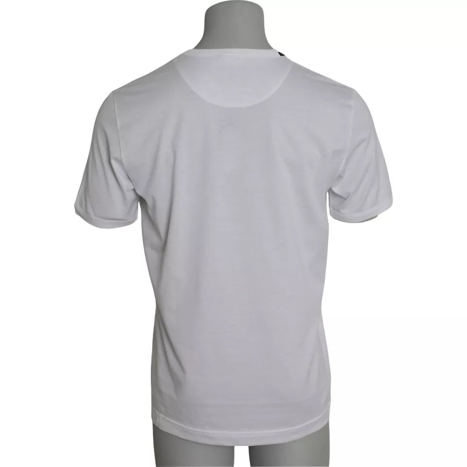 Dolce & Gabbana T-shirt girocollo a maniche corte in cotone bianco