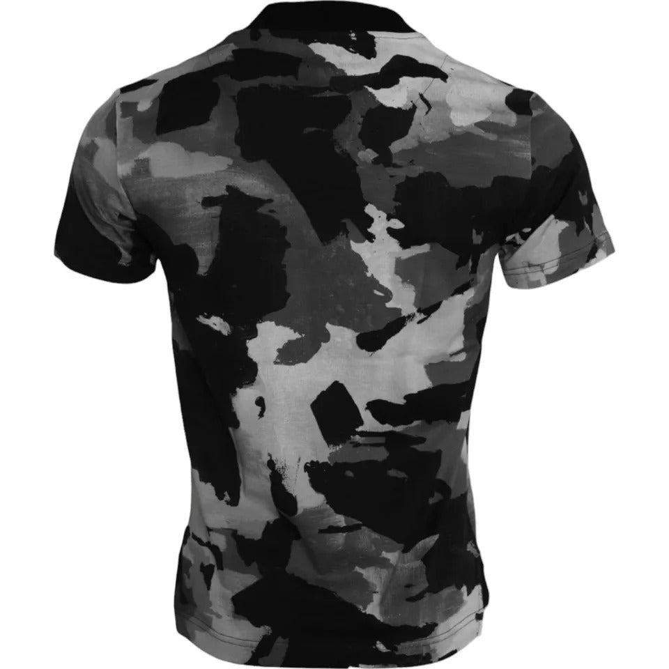 Dolce & Gabbana T-shirt girocollo in cotone mimetico multicolore