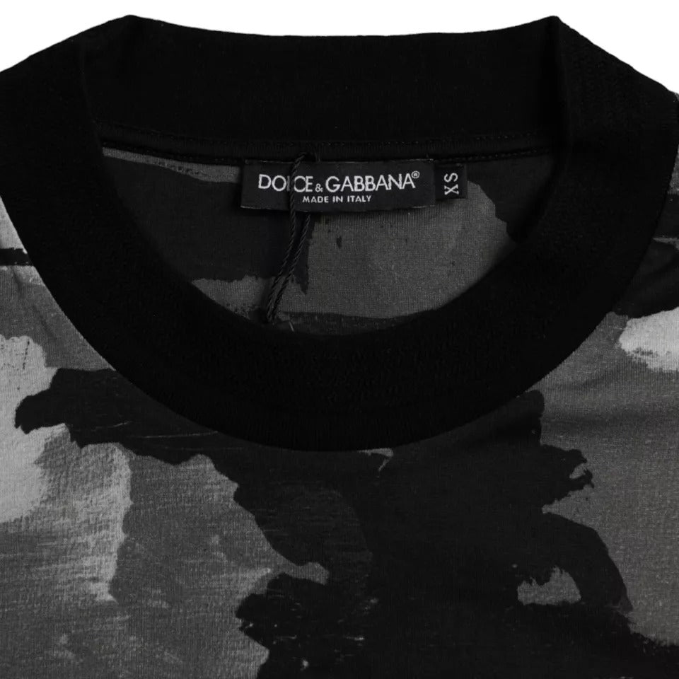 Dolce & Gabbana T-shirt girocollo in cotone mimetico multicolore