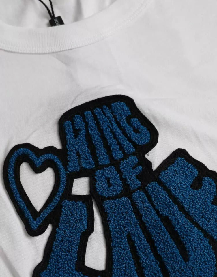 Dolce & Gabbana T-shirt girocollo a maniche corte King Of Love bianca