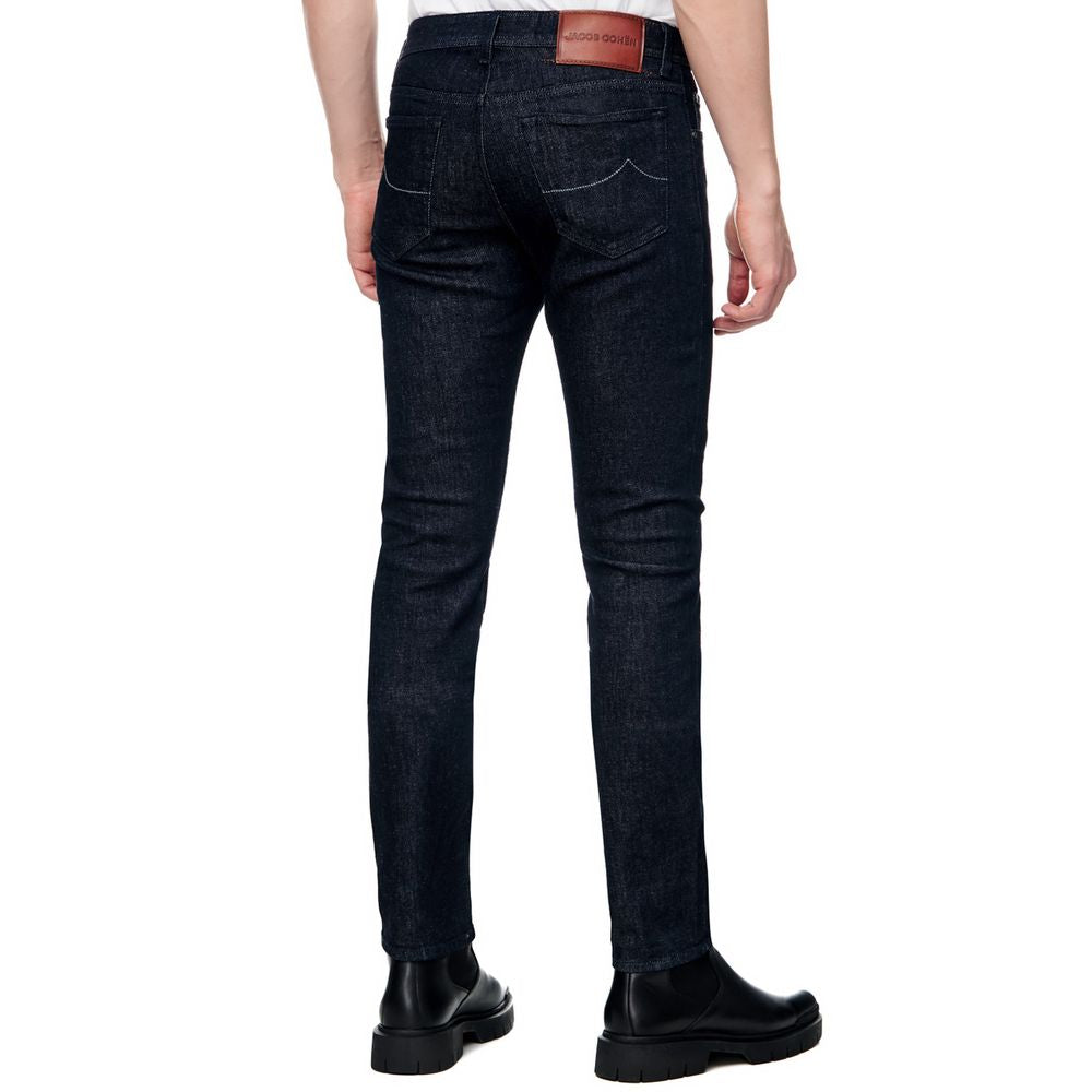 Jeans da uomo in cotone blu Jacob Cohen