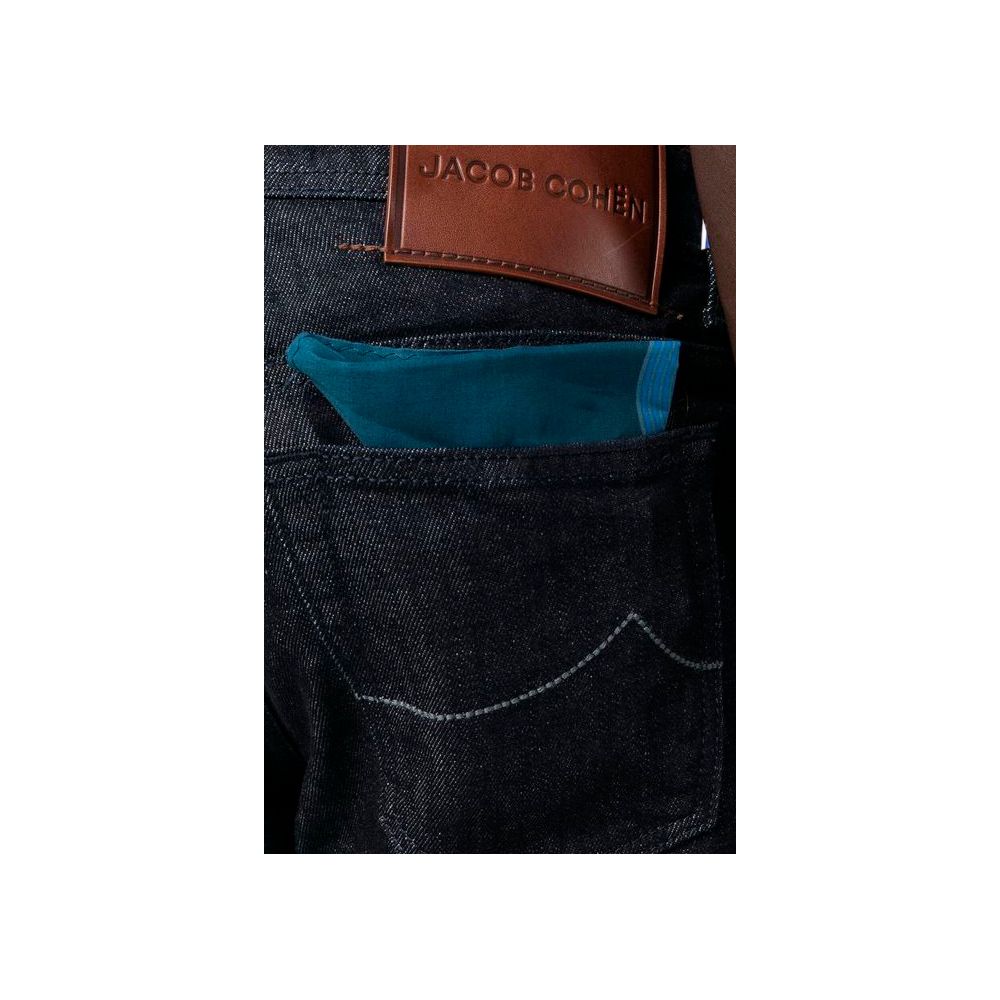 Jeans da uomo in cotone blu Jacob Cohen