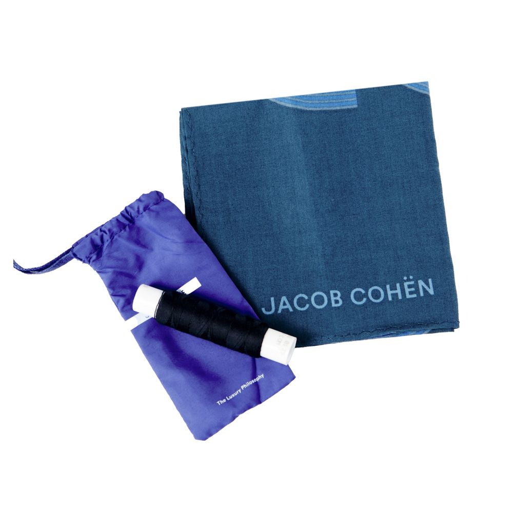 Jeans da uomo in cotone blu Jacob Cohen