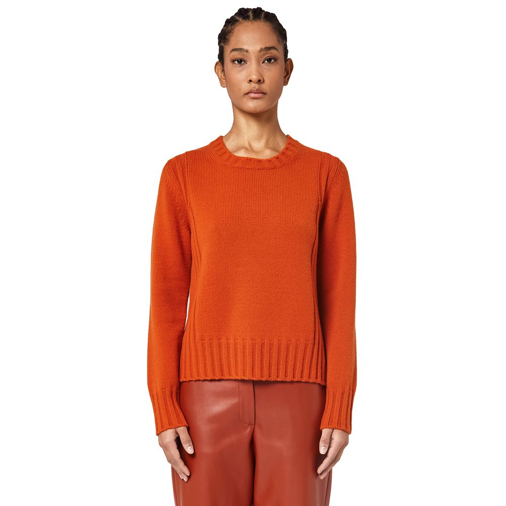 Maglione in cashmere arancione Alpha Studio