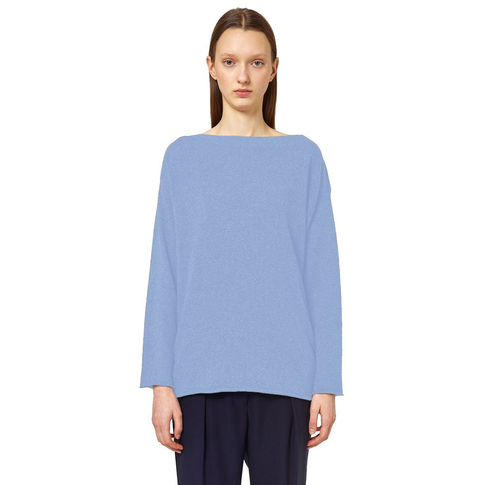 Maglione in cashmere azzurro chiaro Alpha Studio