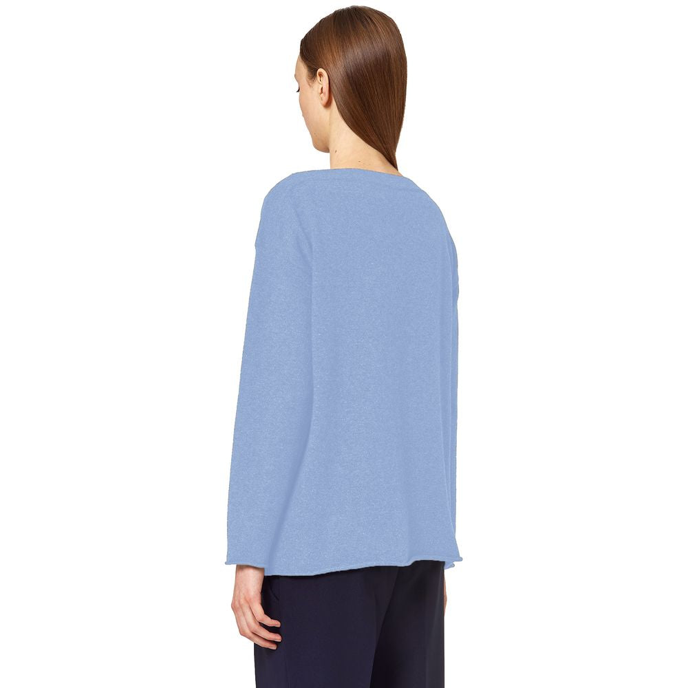 Maglione in cashmere azzurro chiaro Alpha Studio