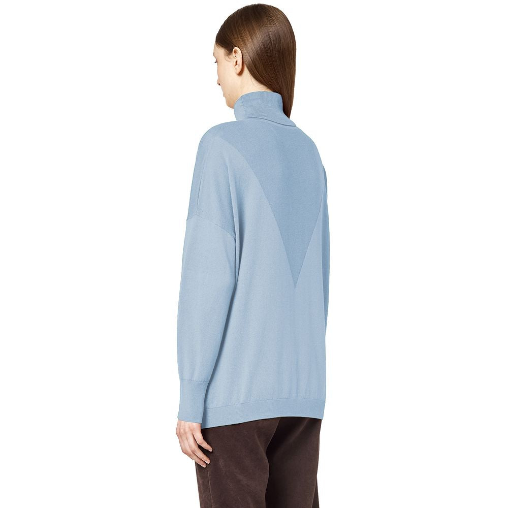 Maglione in seta azzurro chiaro Alpha Studio