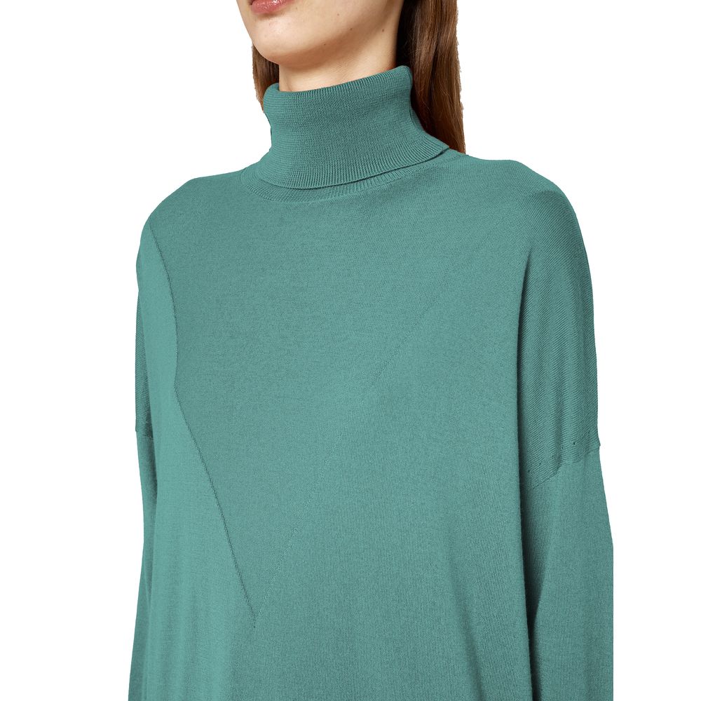 Maglione in seta verde Alpha Studio