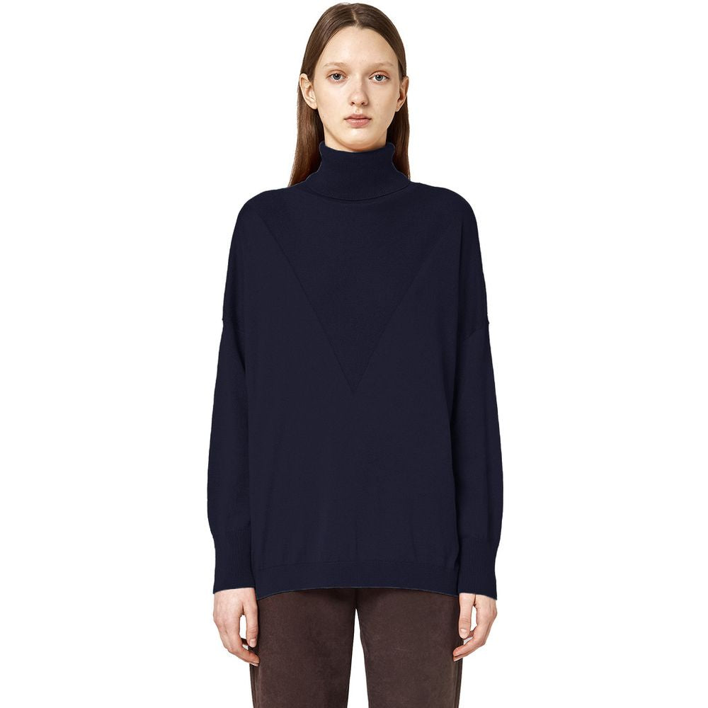 Maglione in seta blu Alpha Studio