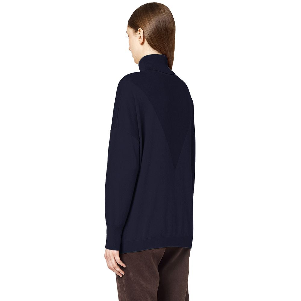 Maglione in seta blu Alpha Studio