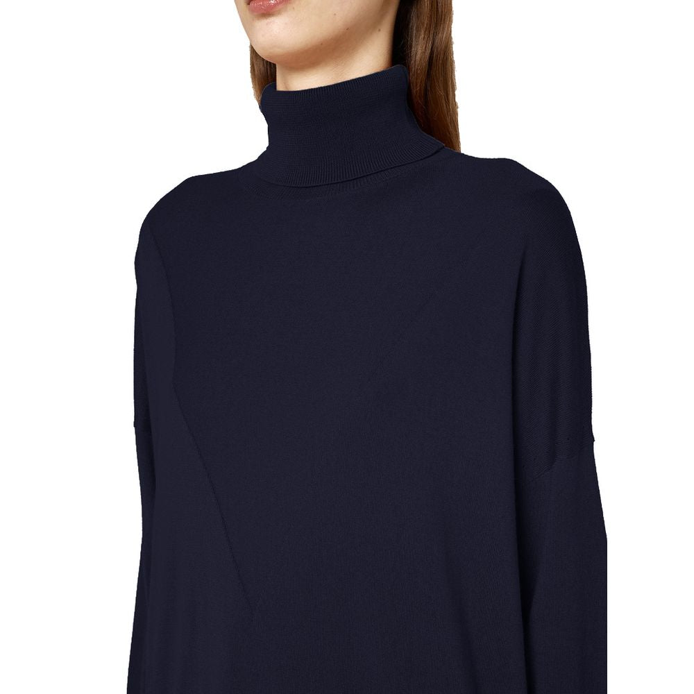 Maglione in seta blu Alpha Studio