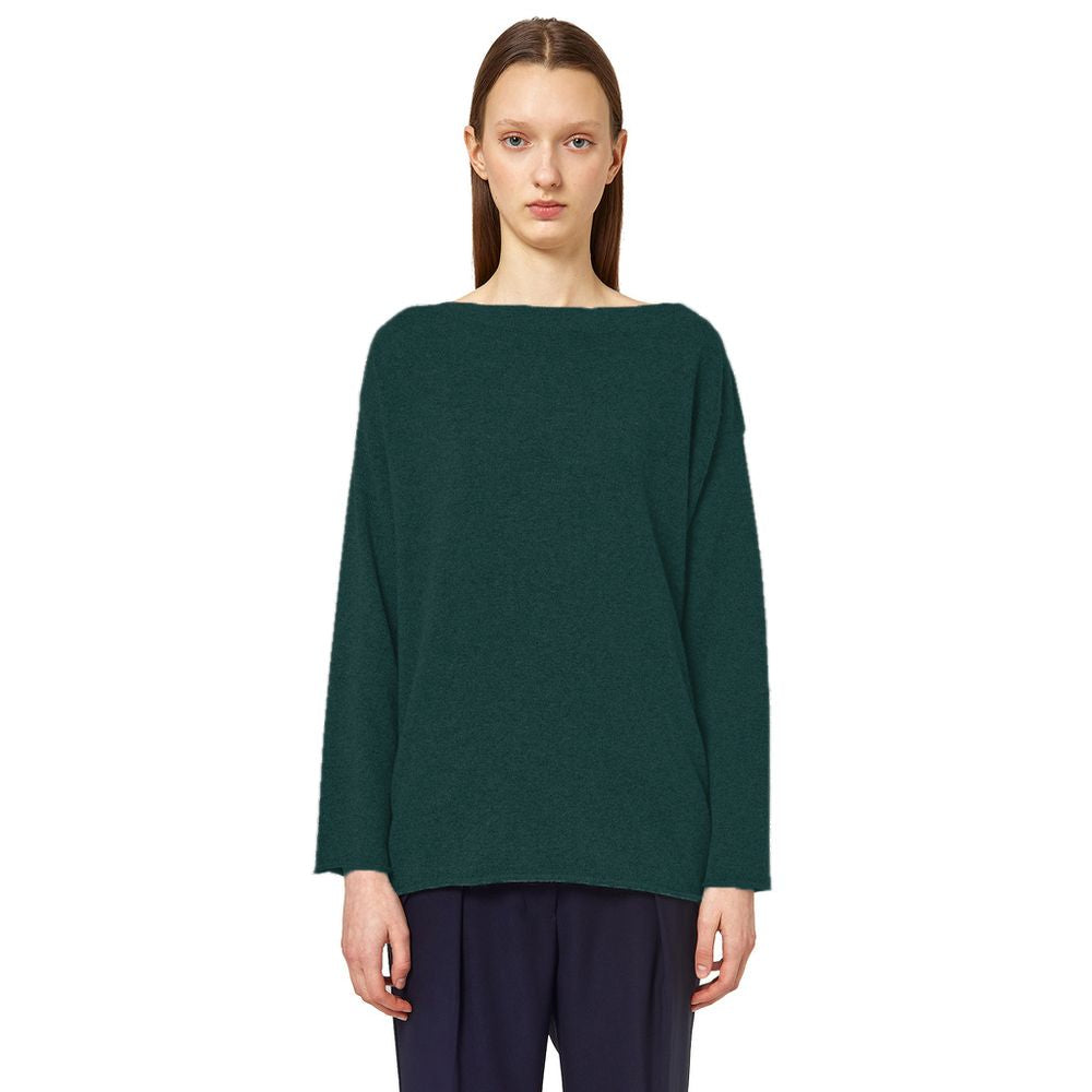 Maglione in seta verde Alpha Studio