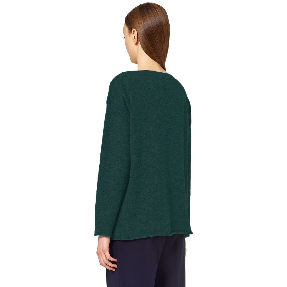 Maglione in seta verde Alpha Studio