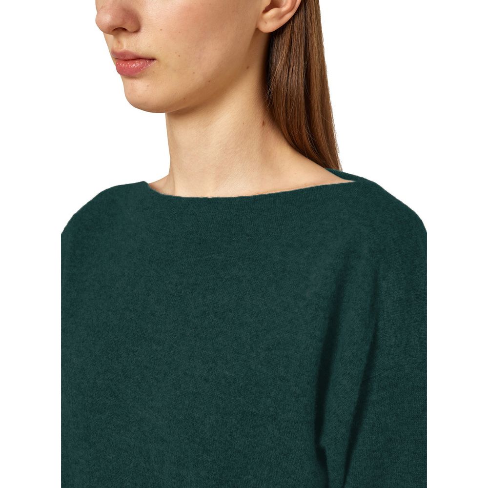 Maglione in seta verde Alpha Studio