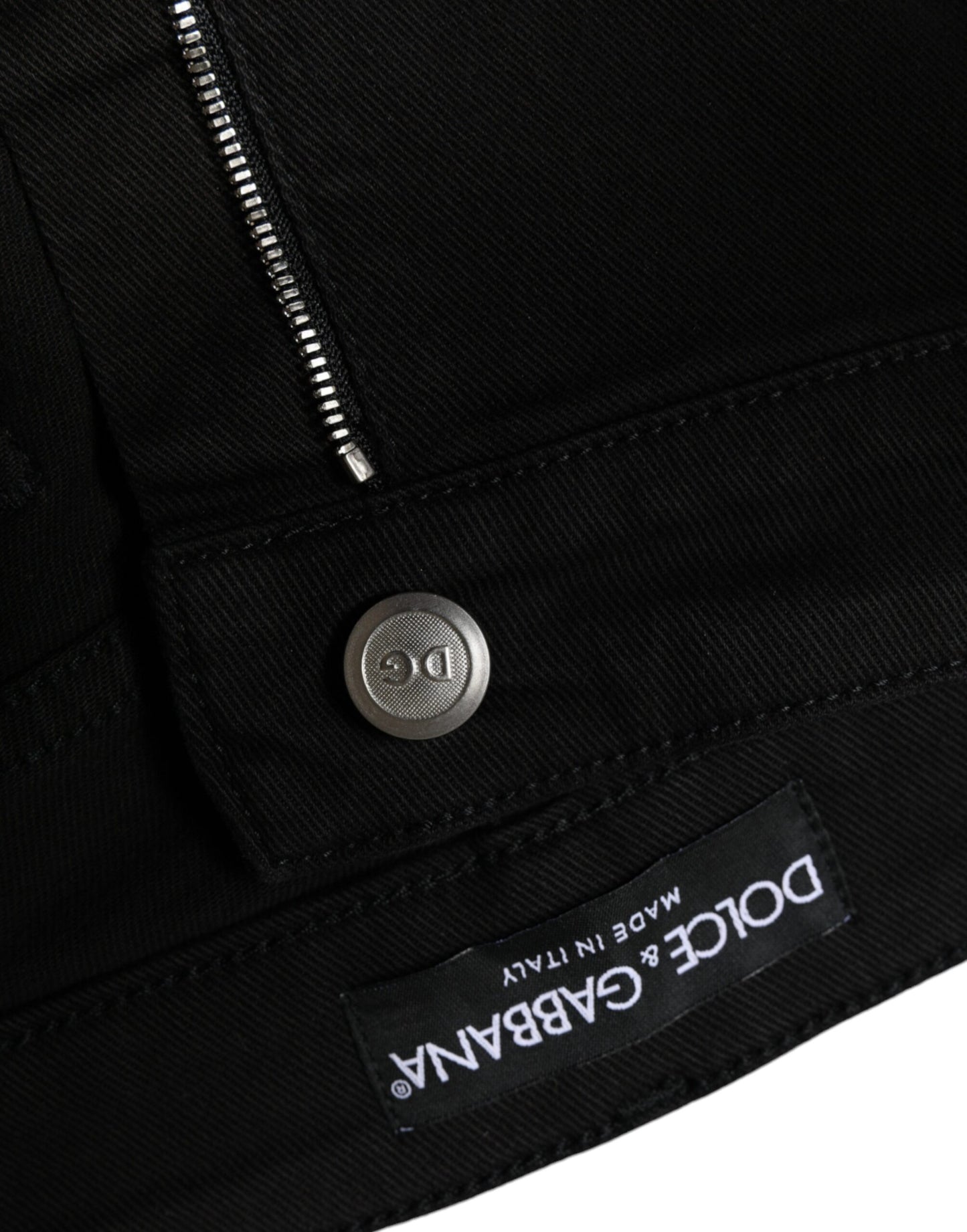 Jeans skinny in denim stretch di cotone nero Dolce & Gabbana