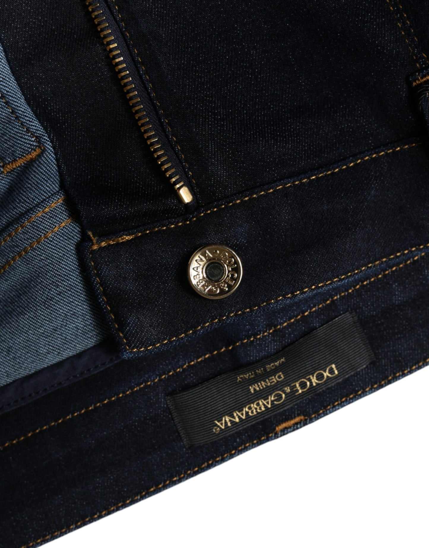 Jeans skinny in denim misto cotone nero Dolce & Gabbana