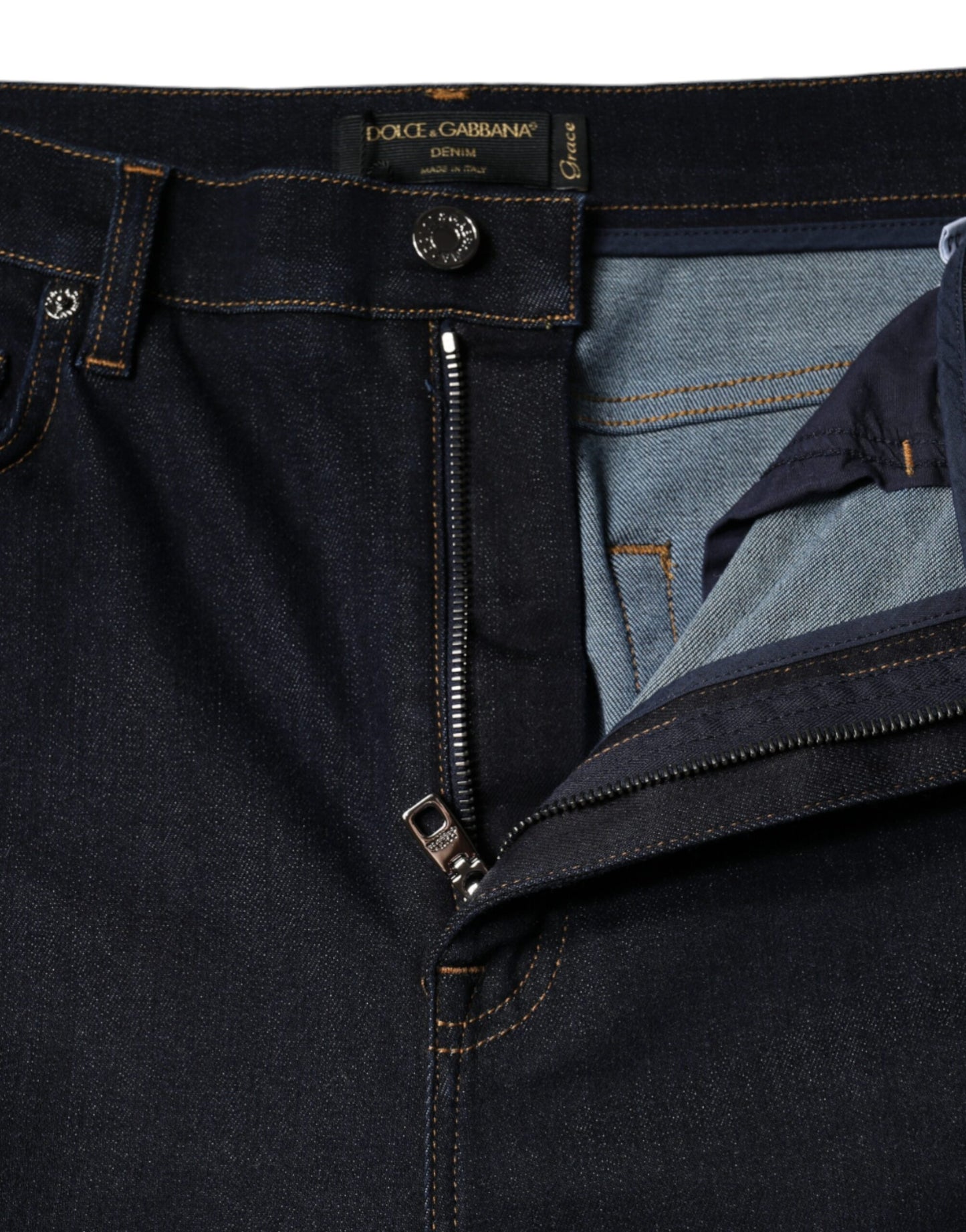 Jeans skinny a vita alta neri GRACE di Dolce & Gabbana