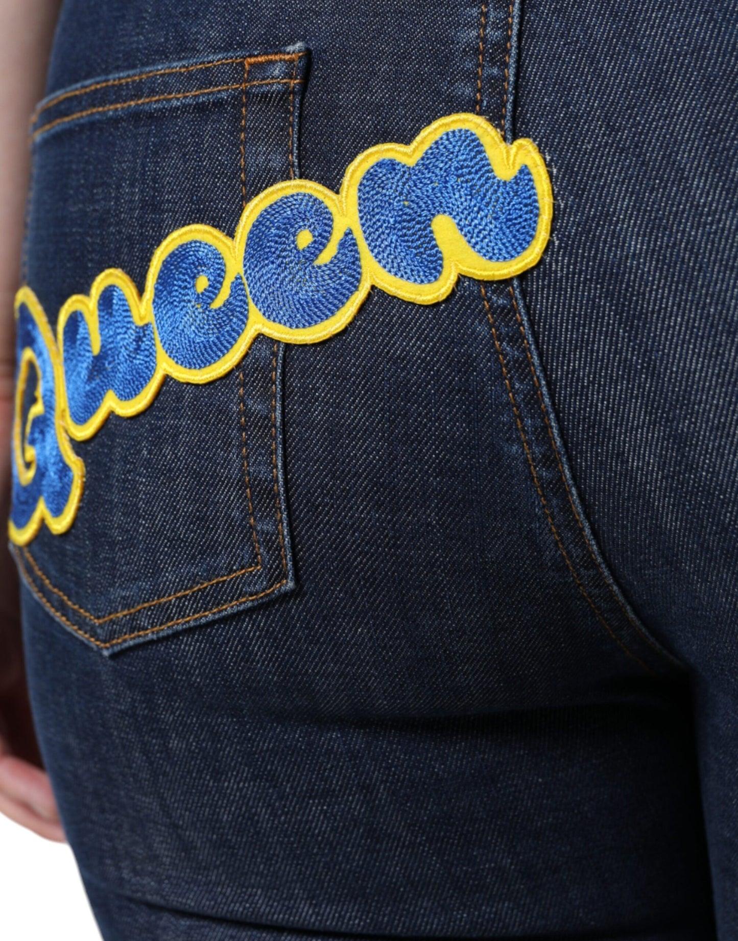 Jeans aderenti in denim di cotone QUEEN blu scuro Dolce & Gabbana