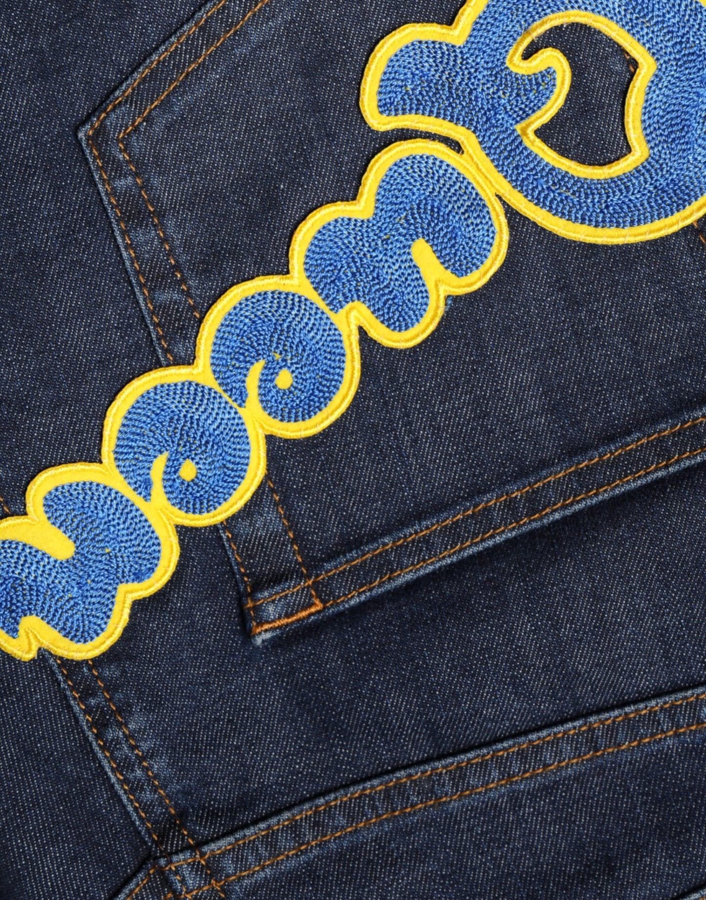 Jeans aderenti in denim di cotone QUEEN blu scuro Dolce & Gabbana