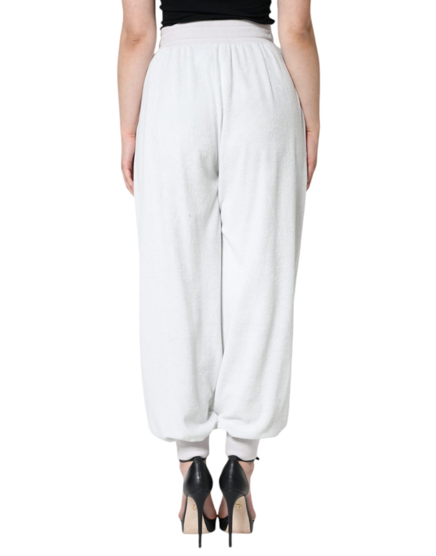 Pantaloni della tuta da jogging in nylon bianco Dolce & Gabbana