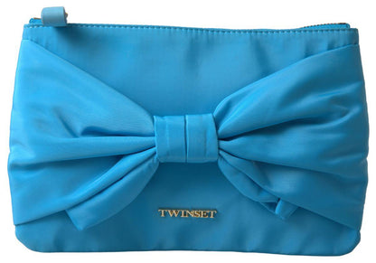 Twinset Elegant Silk Clutch with Bow Accent - PER.FASHION