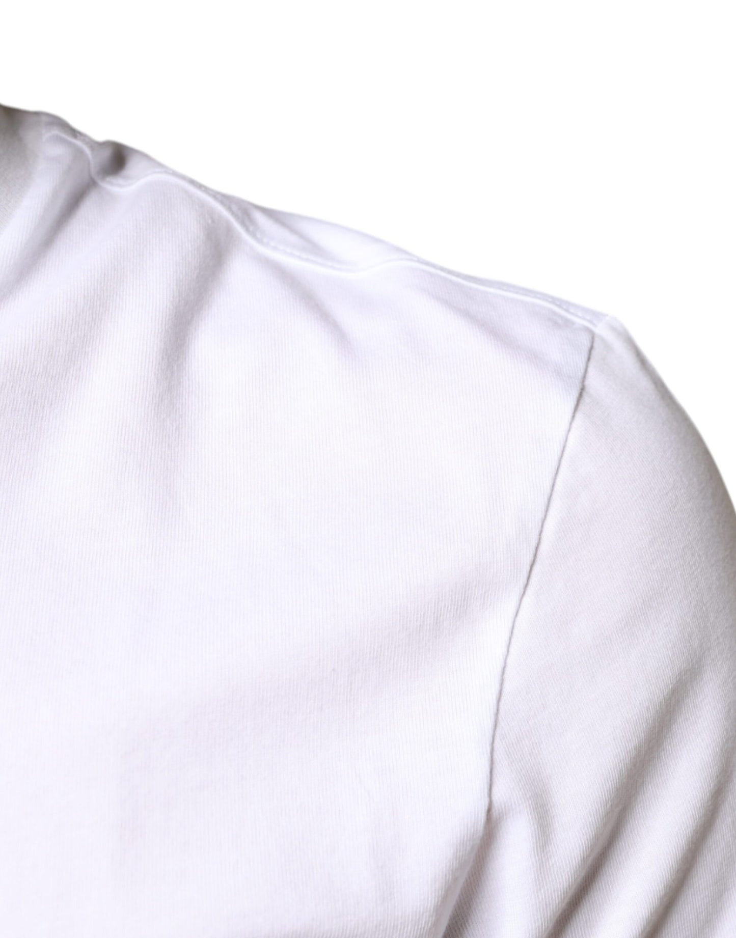 Dolce & Gabbana T-shirt casual in cotone bianco con applicazione DG