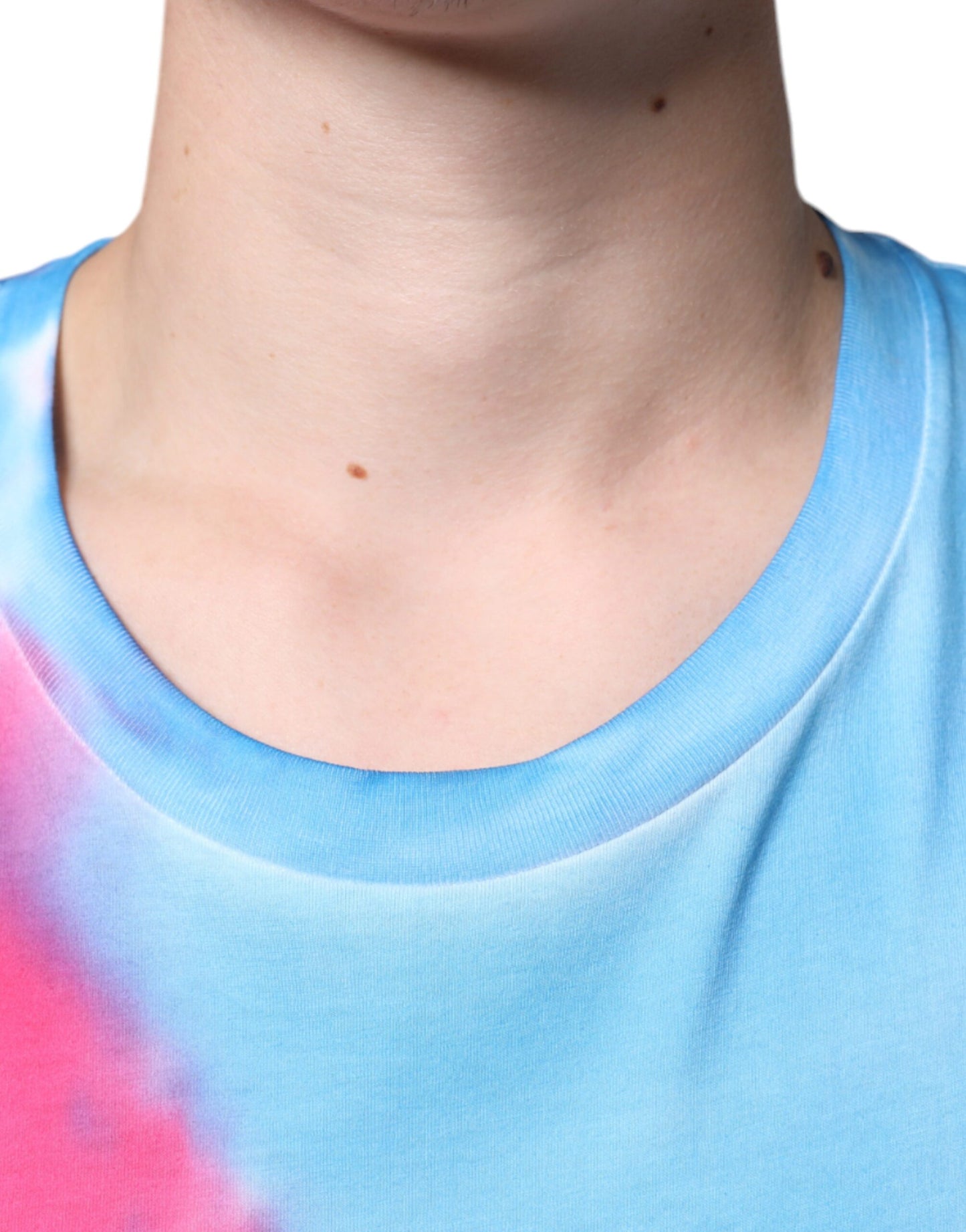 Dolce & Gabbana T-shirt senza maniche in cotone tie-dye multicolore