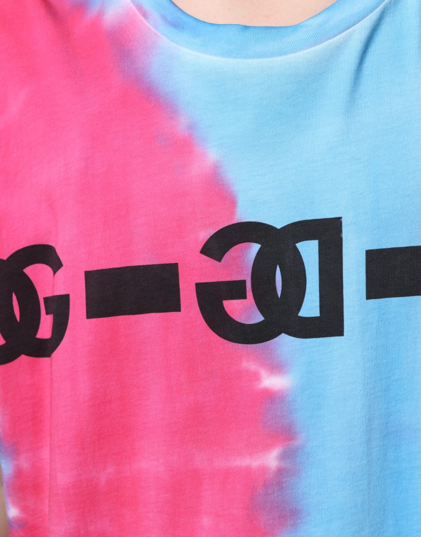 Dolce & Gabbana T-shirt senza maniche in cotone tie-dye multicolore