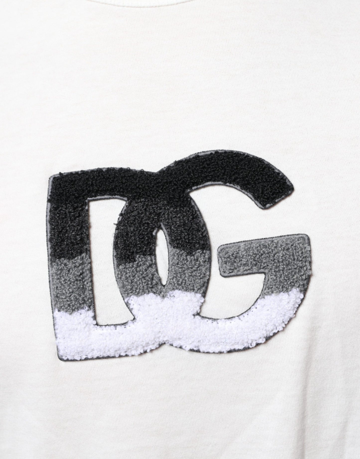 T-shirt Dolce & Gabbana in cotone bianco con stampa del logo DG